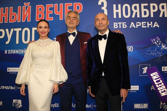 Аида Гарифуллина, Андреа Бочелли и Игорь Крутой. Фото: Пресс-служба