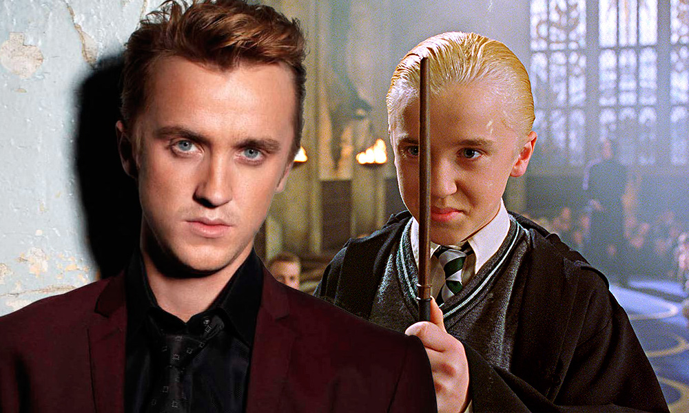 Заклятый враг Гарри, Драко Малфой (актер Том Фелтон), - сейчас очень даже ничего.