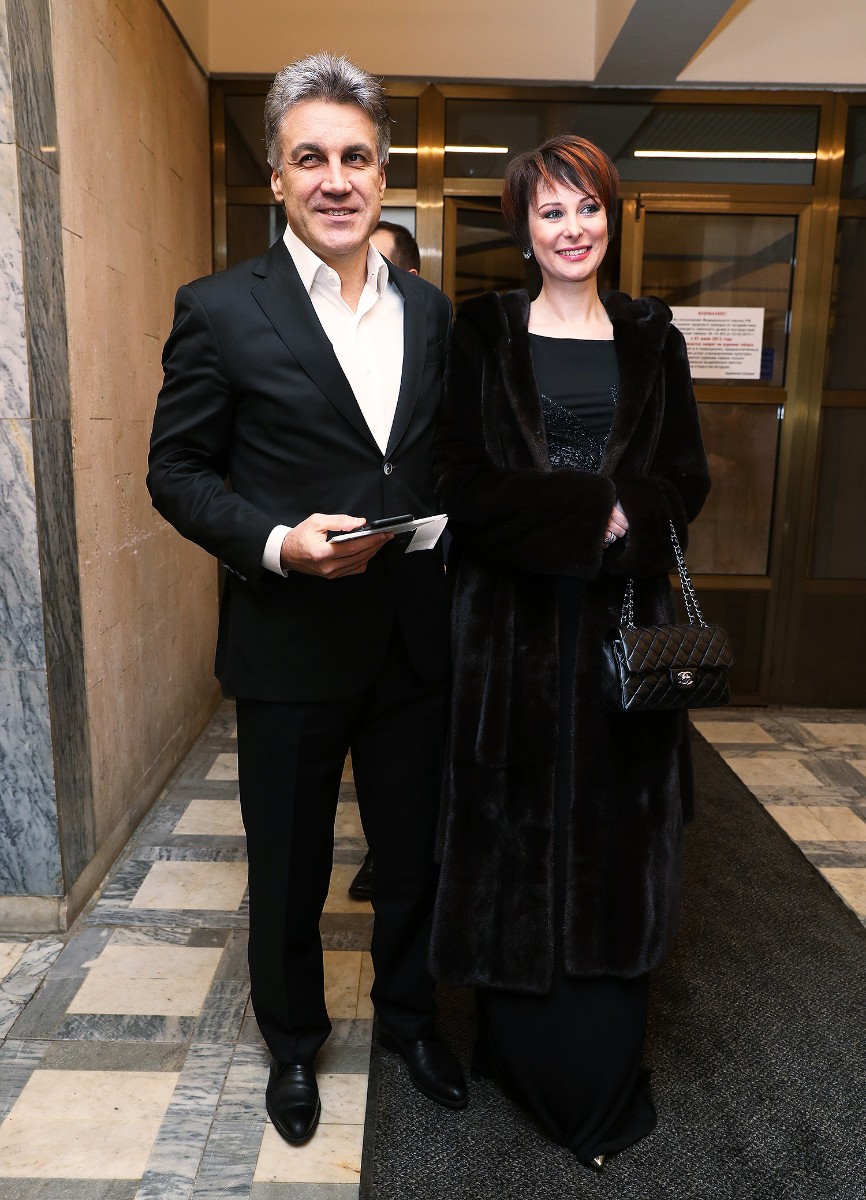 Телеведущий Алексей Пиманов с женой актрисой Ольгой Погодиной.