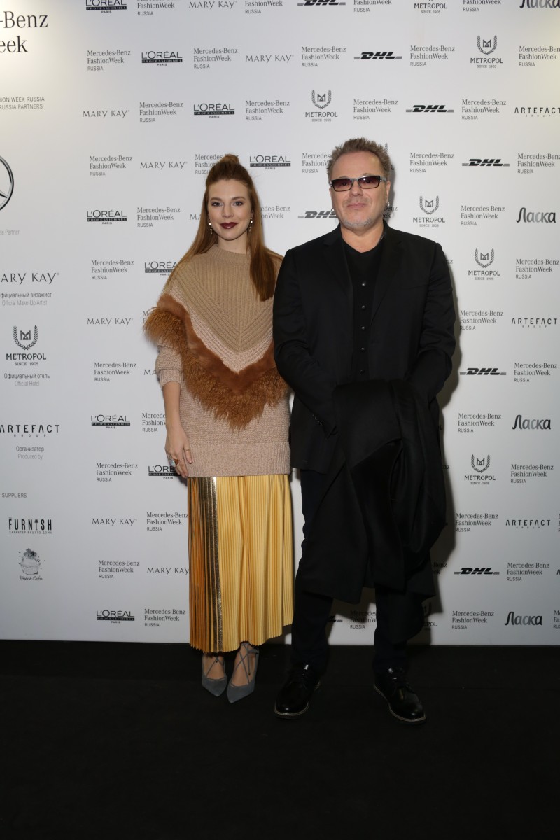 Владимир Пресняков и Наталья Подольская пришли в дизайнерских нарядах.
