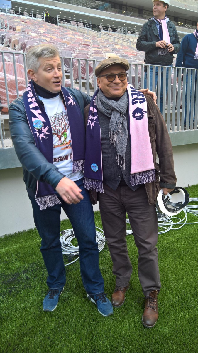 Министр спорта Павел Колобков и шоу-мен Игорь Угольников.