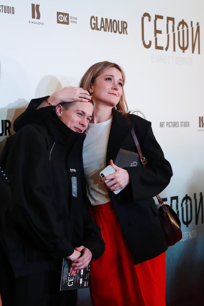 Актриса Надежда Михалкова и ее племянник Андрей Баков.