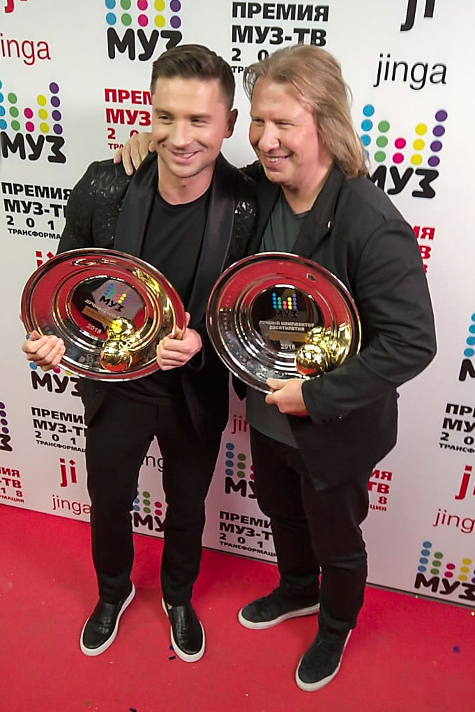 Певец Сергей Лазарев и продюсер Виктор Дробыш.