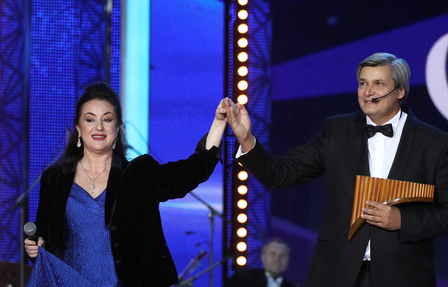 Певица Тамара Гвердцители и молдавский наист Константин Москович.