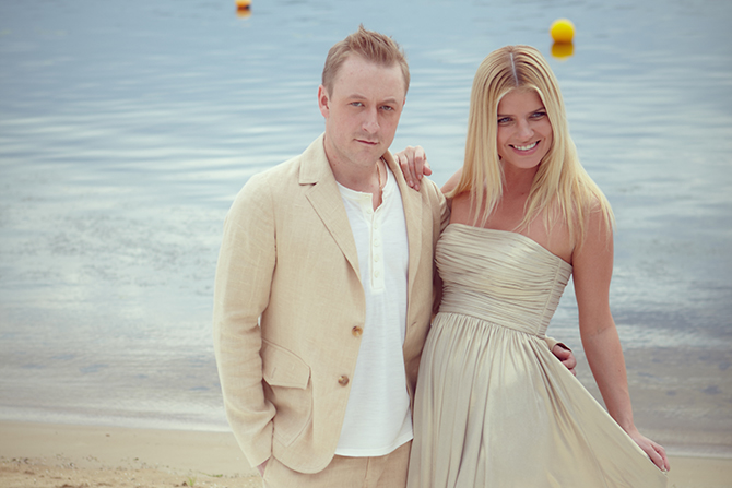 Звездными моделями показа стали Анастасия Задорожная и ее возлюбленный Сергей Славнов