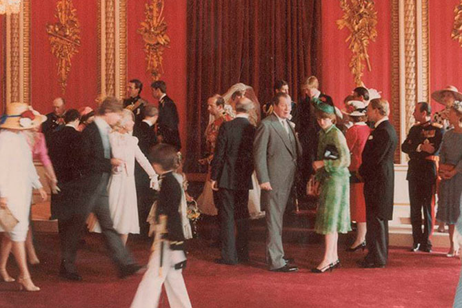 Коллекция состоит из 14 фотографий, на которых королевская семья запечатлена в неофициальной обстановке во время приема в Букингемском дворце