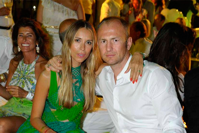 Председатель совета директоров "Еврохима" Андрей Мельниченко и сербская модель Александра Мельниченко