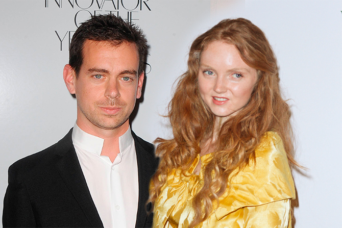 Генеральный директор Twitter Джек Дорси и модель Лили Коул