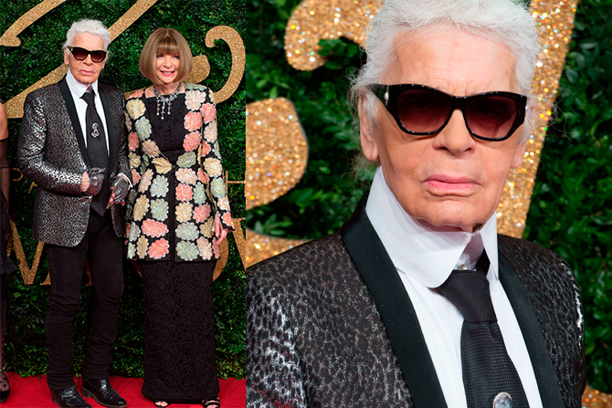 Карл Лагерфельд и Анна Винтур