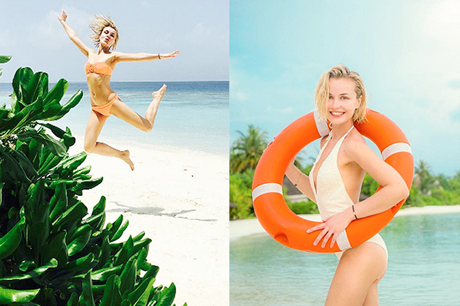 Полина Гагарина на Мальдивах