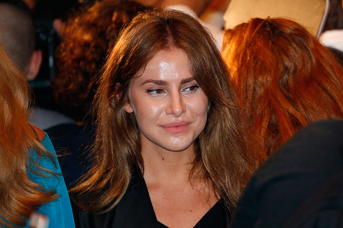 Супруга актера Сергея Бондарчука Тата Бондарчук перед конкурсным показом фильма "Хороший мальчик" режиссера О.Карас