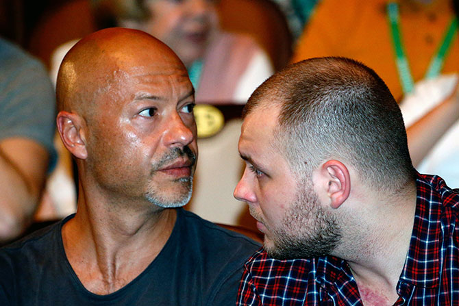 Режиссер Федор Бондарчук с сыном актером Сергеем Бондарчуком