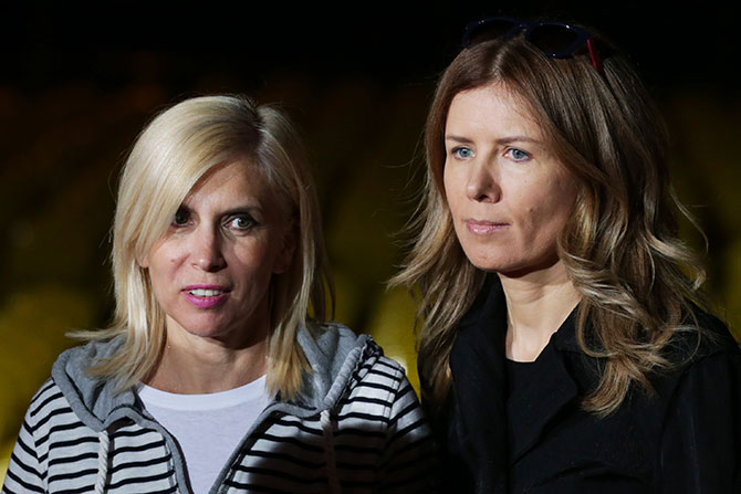 Были замечены на конкурсном показе Алена Свиридова и главный редактор Fashion Collection Марина Демченко